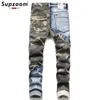 Suzoom 2023 Nieuwe Collectie Top Fi Hot Koop Ulzzang Herfst En Winter Gestoofde Camoue Patchwork Jeans Mannen F5Wt #