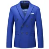 2023 Fi новый мужской повседневный бутик Busin сплошной цвет двубортный пиджак пиджак пальто 3658 #