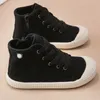 Płócienne buty dziecięce Buty czarny szary kolor niemowlęcia Dziewczyny Dziewczęta Toddler Sneakery dziecięce buty ochronę stopy zwykłe buty P71O#