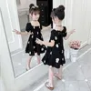 Summer Girls Dress 12 Childrens Clothing Sweet Little Fresh Elegant Fashion 8 Years Old Kids Princess Party Crisscross Dresses 240325