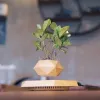 Plantadores flutuante vaso de flores magnética mesa de flores criativa decoração para casa pote preto tecnologia paisagem decoração de mesa