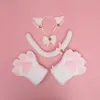 Cat Girl Anime Cosplay Costume Accory Bell Hairwear Hairbands With Cat Ears Neko Lolita Maid Plush Glove Tail Paw Ear 73Zt#