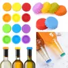 Silicone Drinkware Lid Bottle Bottle Bottle Caps Silica-Gel Garrafas de vinho Molho de cidas com estremamento colorido de garrafa de garrafa T9i002597
