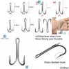 Fishing Hooks 20Pcs Stainless Steel Double Big Strong Sharp Fish Hook Size 4/0 5/0 6/0 7/0 8/0 9/0 230630 Drop Delivery Dhwkz