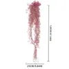 장식용 꽃 인공 식물 해군 거실 벽 장식 실내 시뮬레이션 장식 가짜 꽃 지팡이 매달린 바구니