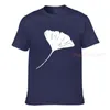 Kvinnors T-skjortor Ginkgo Biloba Lino Cut Nature Inspired Leaf Mönster Men skjorta kvinnor toppar tees kvinnliga casual t-shirts