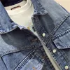 2023 primavera otoño nueva chaqueta de mezclilla vintage calle de las mujeres fi coreano suelto lg manga jeans abrigo corto casual top t5nd #