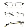 Montature per occhiali da sole alla moda Belight Optical Men Japan Design Vintage Square Retro Titanium con montatura per occhiali in acetato Precription 320q