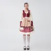 halen Adulto Rural Little Red Riding Hood Stage Play Costume Farmhouse Maid Party Costume 68xt #