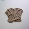 T-shirts 2024 Summer New Solid Color Baby T Shirt Infant Boys Tops Kids T-shirt Girls Cotton Clothes Short Sleeve Tee Shirts24328