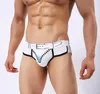 Herrbadkläder gratis frakt Ny produkt Bomull Tryckt Mens Briefs U CONVEX PACKT ZIPPER PURMALLA BOMULL MENS Underkläder Badstammar Män 24327