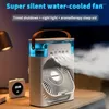 Decorative Figurines Mini Spray Small Fan Portable Air Conditioning Household Cooling Humidifier Water-cooling 3 Speed Adjustab