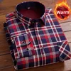 Herbst Winter Neue Casual Männer Fi Lg Hülse Kariertes Hemd Dicke Warme Männer Casual Hohe Qualität Weiche Große Größe hemd L-4XL x2f3 #