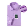 Windsor Kraag Normale manchet Dr. Shirt Fi Heren Lg-mouwen Luxe busin Formele overhemden Effen Gemakkelijk te onderhouden Casual Sociaal V5Cl#