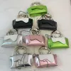 Ny Bright Pu personlighet Foreign Style Hand Bag Chain Crossbody Fashion Single Shoulder Women's Bag