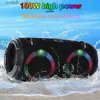 Portabla högtalare Portabla vattentät Bluetooth-högtalare 100W Högeffekt RGB Color Wireless Subwoofer 360 Stereo Surround TWS FM BOOM BOX Q240328