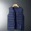 2023 New Autumn Winter Wear Inside Outside V-Neck Vest, Down Jacket, Men'S Short, Light, Warm, Fiable Handsome Waistcoat w5Sr#