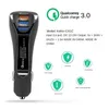 QC3.0 chargeur de voiture à Charge rapide 5.1A un pour trois chargeur de téléphone portable de voiture 3usb chargeur de voiture USB Charge sans fil