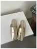 Pantoufles Mode Bout Carré Plat Femmes Décontracté Sans Lacet Mule Extérieurs Diapositives Élégantes Plissées Dames Chaussures Sandale Flip