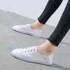 Casual Schoenen 2024 Dames Echt Leer Sneakers Modieus Sport Gevulkaniseerd Flats Schoen Dames Wit Laag Lui Zachte Zolen