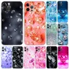 Capa de TPU macia para iPhone 15 Pro Max 14 Plus 13 12 11 XS MAX XR X 8 7 6 Iphone15 Moda Bling Diamond Print Shinny Strass Silicone Celular Celular Capa traseira