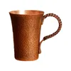 Muggar Pure Copper Mug 300 ml med handtag Traditionella dricksgåvor Kaffe te för Teaware Home Kitchen Shop Restaurant