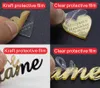 Party Decoration 12 Pcs Same Personalized Laser Cut Acrylic Gold Mirror Plaques Baby Name Decorated Chocolate Christening & Baptism Box