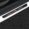 4pcs Carbon Fiber Door Sills Guards Sticker For Audi Sline Quatrra A3 A4 A5 A6 A7 A8 TT Q3 Q5 Q7 A1 B5 B6 B7 B8 B9 8P C6 C5 C7