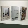 Miniaturas 3 unids/set moda libros falsos decoración lujo libro decorativo diseñador sala de estar decoración libros de simulación decoración del hogar regalos