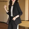 Dwuczęściowe spodnie w stylu Pants Black Suit Professional Wear Autusz