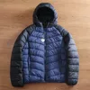 Veste légère de couleur unie pour hommes, manteau à capuche en plumes, manteaux légers rembourrés à fermeture éclair, Parkas automne-hiver 2023, grande taille M179 C8D4 #