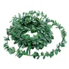Dekorativa blommor 75m konstgjorda girland lövverk gröna blad simulerade vinrankor för bröllopsfest ceremoni DIY pannband