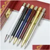 Ballpoint Pens Hurtowa wysokiej jakości Santos Series CT Metal Pen Mini Small Size Edition Office School School Pisanie Smooth Ball Dhmpe