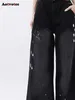 Женские джинсы Aotvotee с высокой талией бойфренда для женщин, винтажная уличная одежда, свободные прямые джинсовые брюки, повседневные модные шикарные широкие брюки