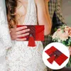Envoltura de regalo Tela Sobre rojo Cartera delgada para mujeres Tela de boda Estilo chino Bolsa de dinero Brocado Paquete Señorita
