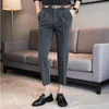 2023 Korean Men Suit Pants Casual Busin Dr Pants Fi Belt Office Social Streetwear Wedding Trousers Pantal Homme 36 c6fb#