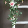 Fleurs décoratives vignes artificielles Silk Ruyi Roses Home Simulation Rose Fake Flower Vine Wedding Auditorium Décoration Floral