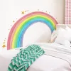 Stickers Grote Regenboog Muurstickers Voor Kinderkamer Decoratie Behang Gigantische Regenboog Sterren Decals Muurschilderingen Kinderkamer Stikers Chambre Fille