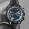 NEW Mens Watch JHF 4 styles 44 25mm Moonwatch 9300 Automatic Movement Chronograph Fabric Leather Strap Mechanical Gents Watches230W