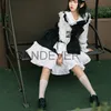 Homens Mulheres Maid Sissy Outfit Anime Sexy Preto Branco Apr Dr Doce Gótico Lolita Dres Cosplay Lolita Dres Cafe 06XY #