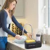 Liquid Soap Dispenser Kitchen With Sponge Box For Automatic Scrubber Plastic Dishwashing Detergent Rack Storage