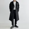 Hommes surdimensionné coupe-vent tendance coréenne mi-longueur beau manteau Fi veste Lg en vrac pour femmes hiver automne vêtements pour hommes a9ym #