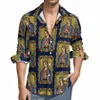 Our Lady of Guadalupe Shirt Autumn Virgin Mary Casual Shirts Man Cool Bluses LG Sleeve Graphic Street Style Big Size 3xl 4xl H20Z#