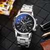 Montres-bracelets Montre Hommes De Luxe En Acier Inoxydable Sport Quartz Heure Poignet Analogique Casual Chic Relogios Masculino Montre Homme Reloj