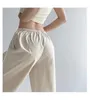 Y2K Femmes Vintage Baggy Cargo Pantalon pour Femmes Cordon Élastique Taille Basse Parachute Pantalon Pantalon De Survêtement Lâche Hippie Pantalon Pantalon Z89B #