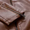 Повседневная кожаная куртка из искусственной кожи, мужская весенне-осеннее пальто, мотоциклетное байкерское пальто, облегающая верхняя одежда, мужская черная, синяя одежда, большие размеры S-3XL 240326