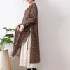 Casual Dresses Spring Autumn Dress Japan Style Fresh Embroidery Cotton Linen Print Loose Long Sleeve