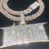 Bussdown Custom KING Letter Iced Out S Moissanite Diamond Pingente Inicial