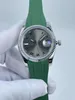 2024 U1 Womens Watches 36mm Fashion Designer Automatic Mechanical Movement Lady watch Stainless Steel Waterproof 126200 Green Rubber Strap