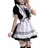 Lolita Maid Costumes Dziewczyny Kobiety erotyczne kawaii cafe kostium halen cosplay dr francuski sługa japoński strój ubrania i84g#